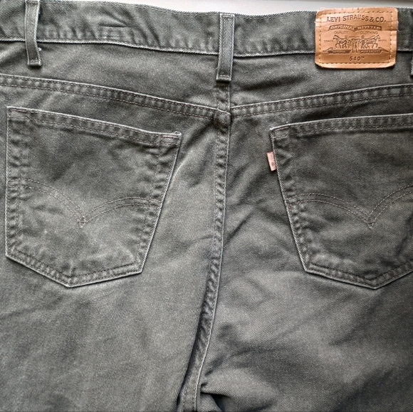 Levis 540 Mens 34x29 Relaxed Fit Straight Leg Stonewash Gray Green Vintage Y2K - Picture 7 of 15